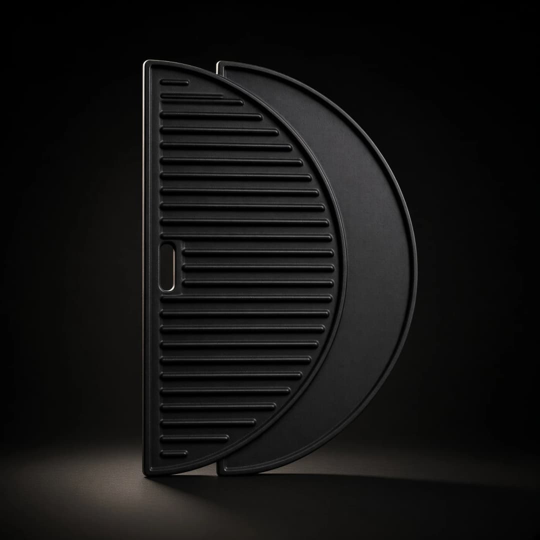 23" Cast Iron Grill Plate Half Moon (1 pc.)