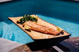 Ash Wood Serving Board - Tiger Fire Plancha BBQ 112