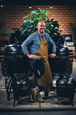 Leather Grill Bill BBQ Apron Deluxe