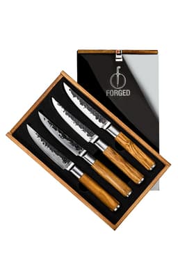Olive Forged - 4-teiliges Steakmesser-Set