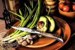 Luxury Line Pocket Knife with Corkscrew Olive Wood