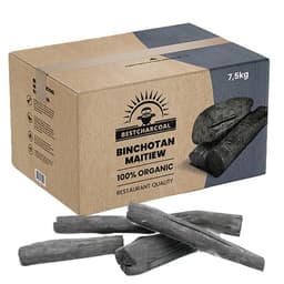 Binchotan Holzkohle, 7,5kg, Maitiew, Bestcharcoal