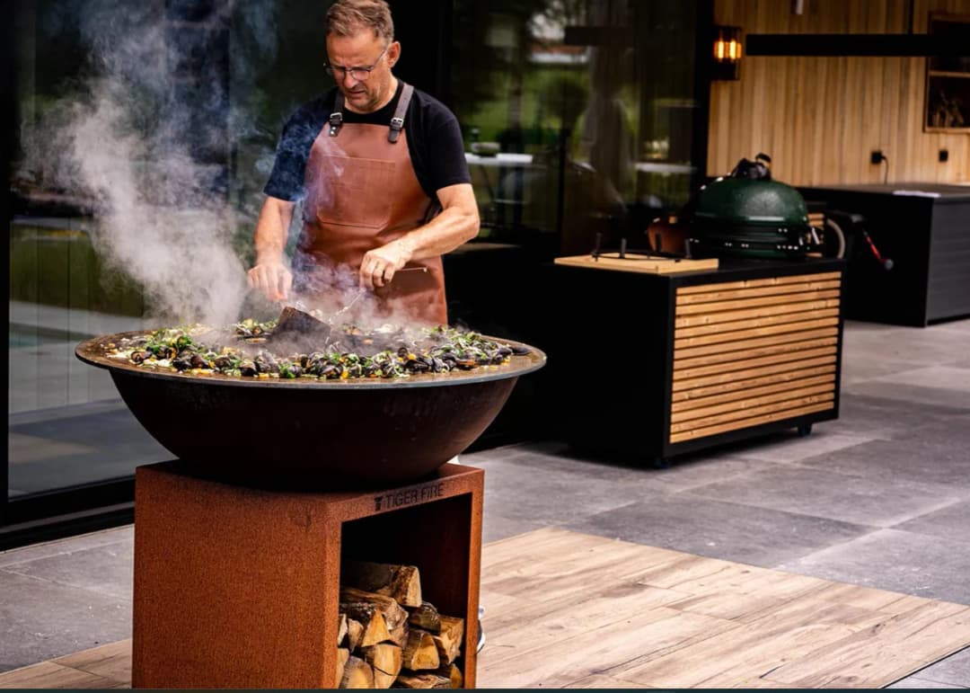 Plancha BBQ, 112 Classic Storage Corten Staal - Tiger Fire