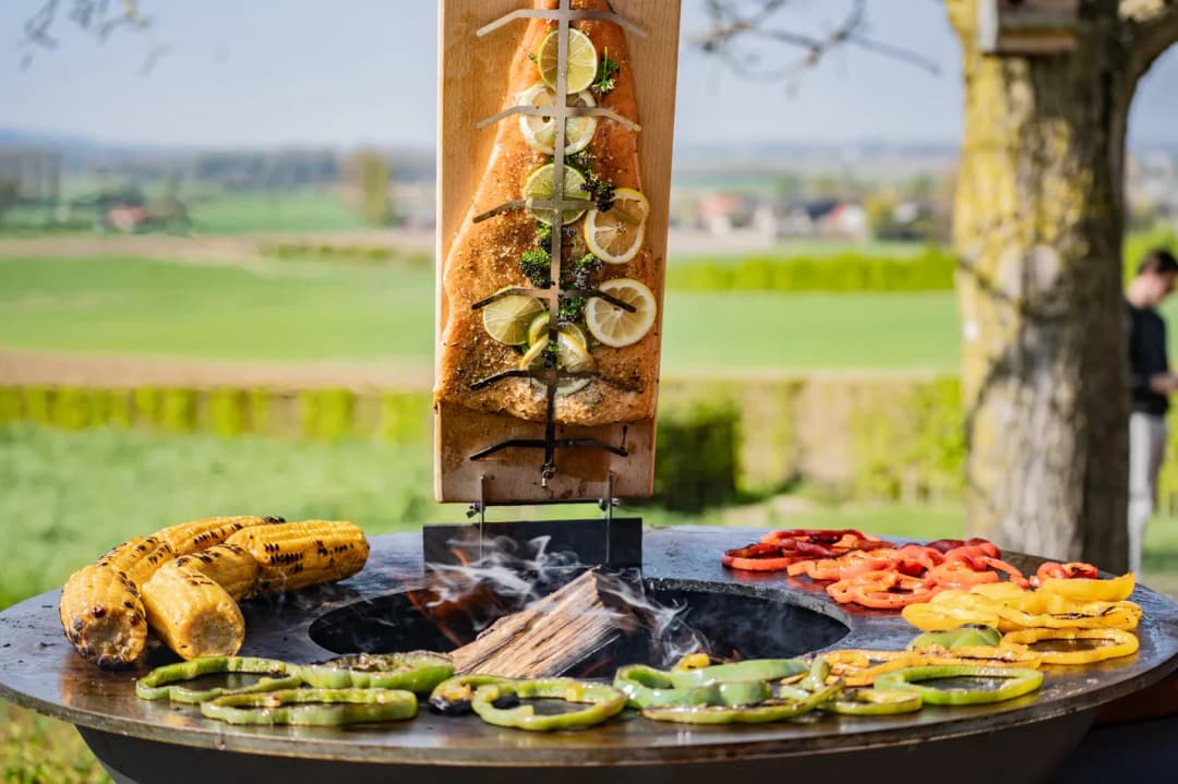 Räucherbrett für Lachs - TIGER FIRE Plancha BBQ 112