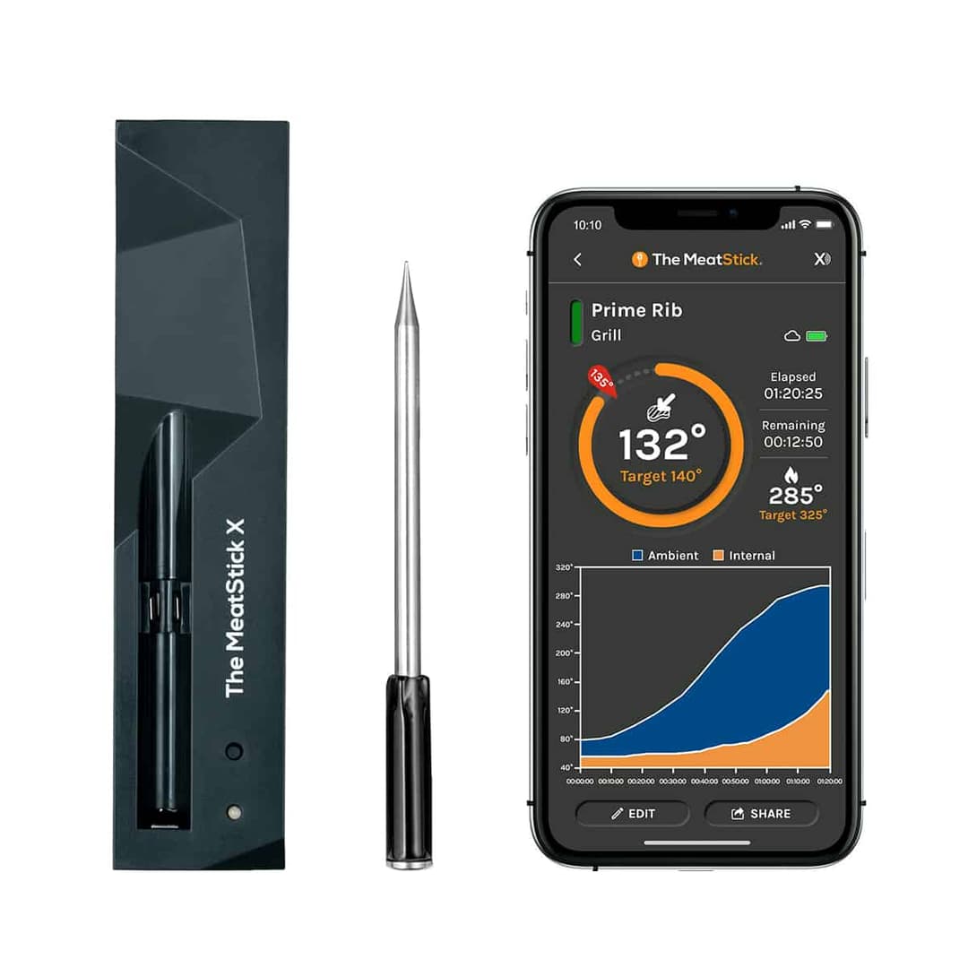 Kabelloses Thermometer - The Meatstick X Set - Schwarz