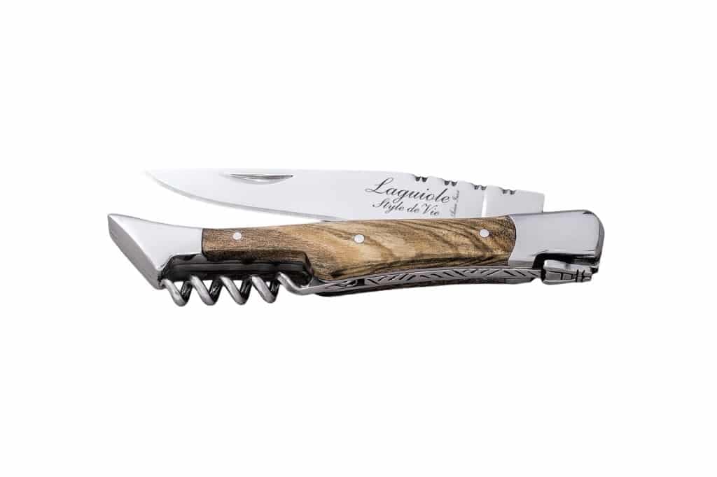 Luxury Line Taschenmesser mit Korkenzieher Olivenholz