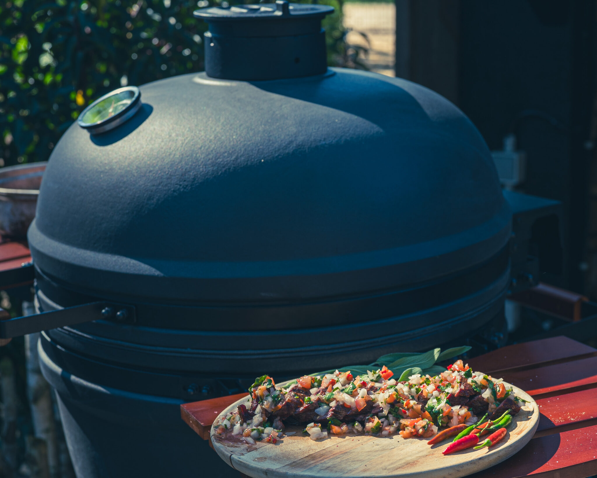 Bavette op de kamado