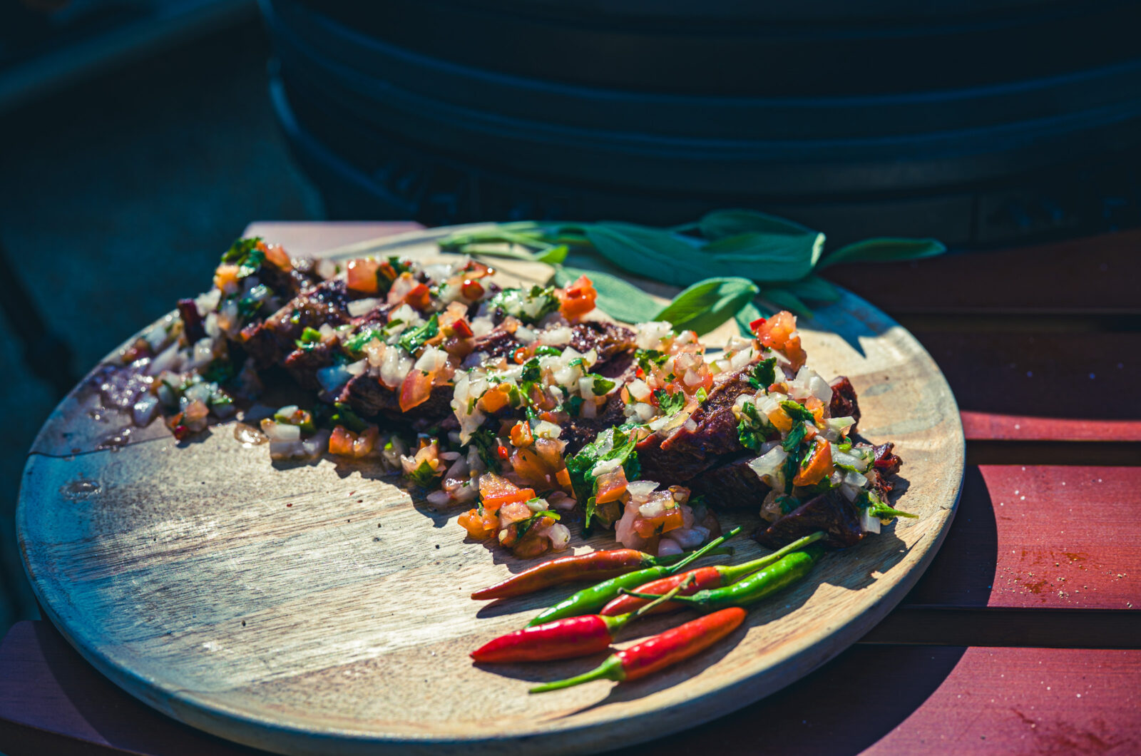 Gegrilde Bavette met Aji Picante Saus