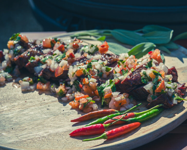Bavette op de kamado