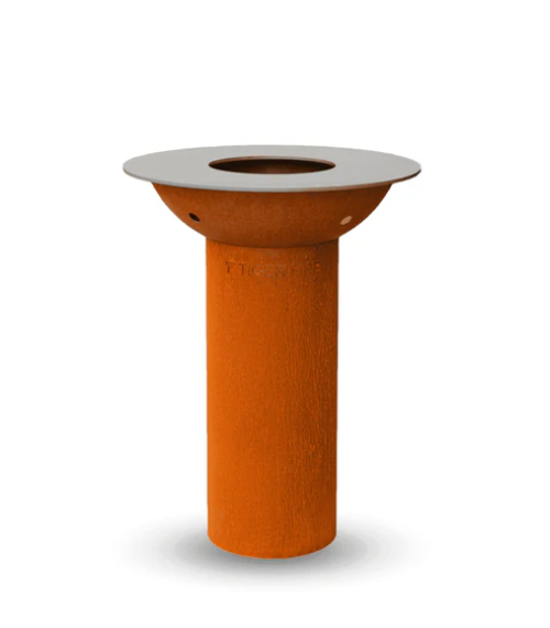Tiger Fire 70 mini rond - corten staal